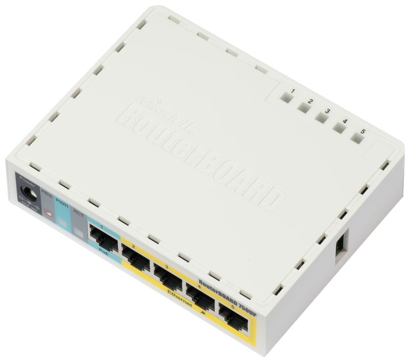 MikroTik - RB750 - 5x Ethernet, Small plastic case, 400MHz CPU, 32MB ...