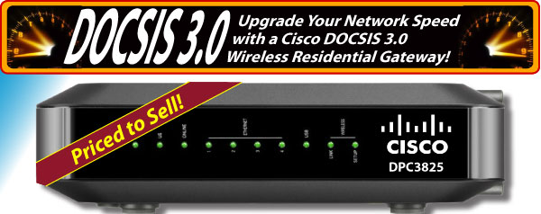 Cisco DPC3825 Wireless Gateway Cable Modem Router Docsis 3.0 Wide Open West WOW 